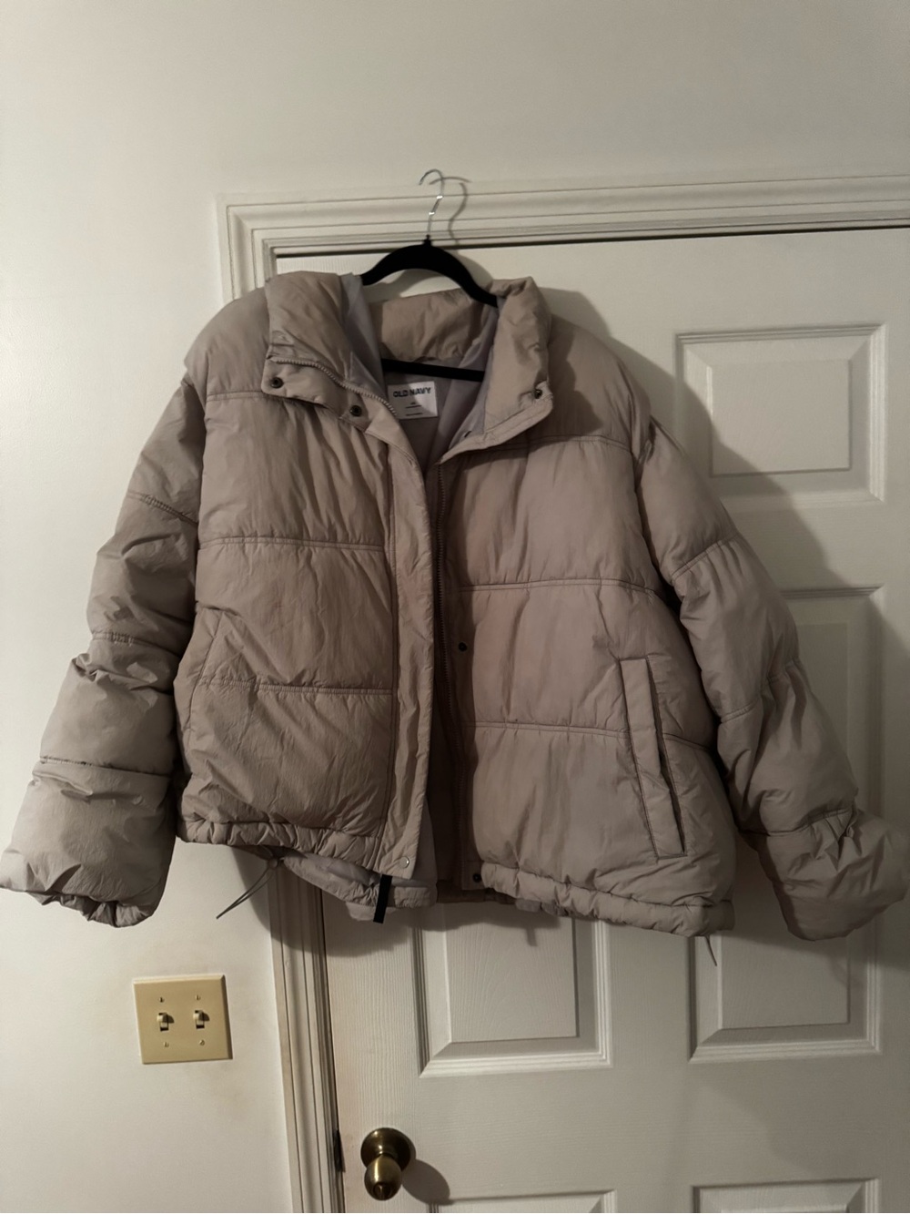 Old Navy Light Taupe Men's Puffer Jacket